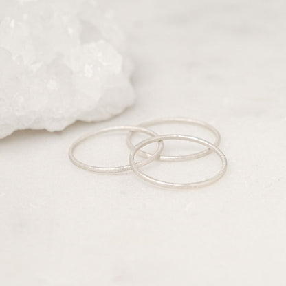 Featherweight stacking rings with 3 stackable ring handcrafted in sterling silver