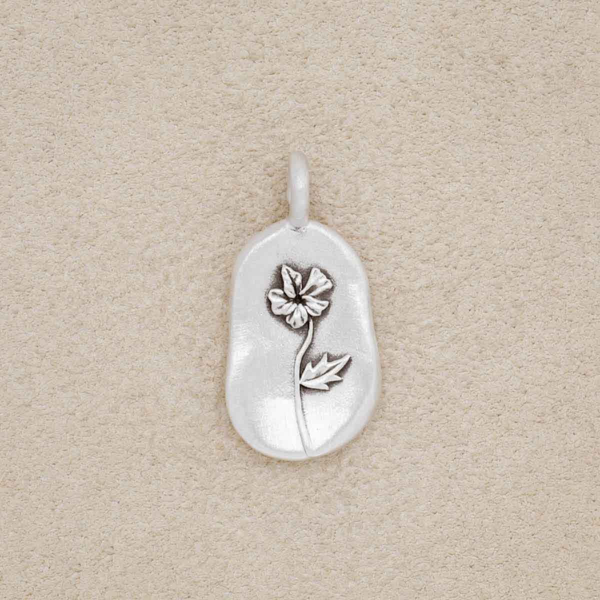 February Birth Flower Charm {Sterling Silver}