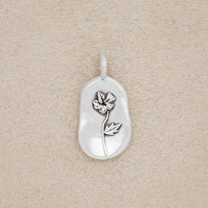 February Birth Flower Charm {Sterling Silver}