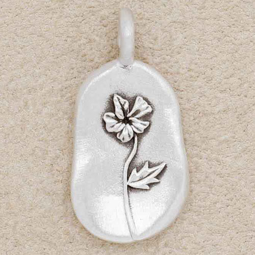 February Birth Flower Charm {Sterling Silver}