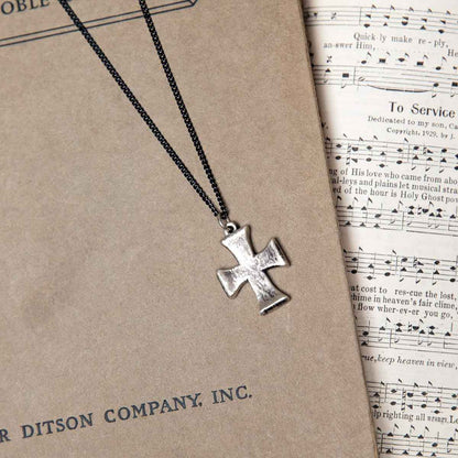 Flourish Cross Necklace [Sterling Silver]