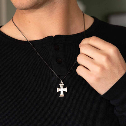 Flourish Cross Necklace [Sterling Silver]