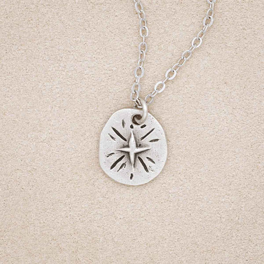 Follow the Star Necklace, handcrafted in pewter