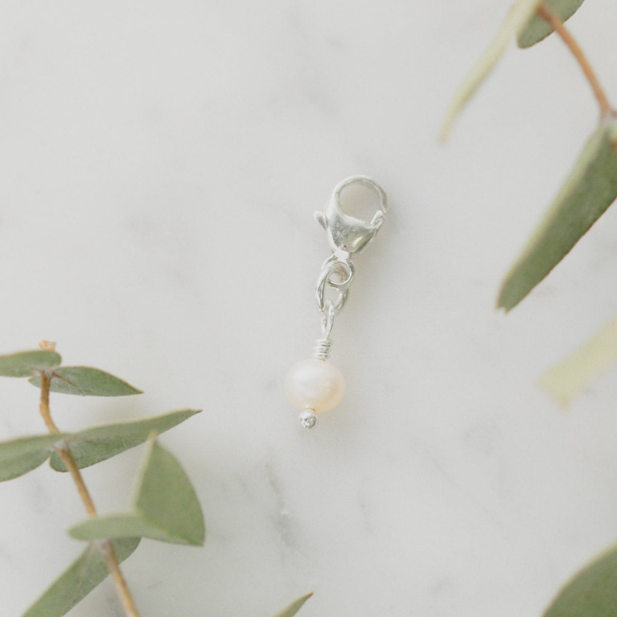 Freshwater Pearl Bracelet Charm {Sterling Silver}