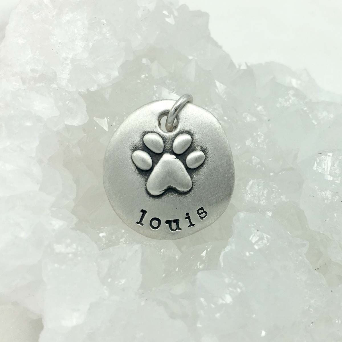 Furry Footprint Charm {Sterling Silver}