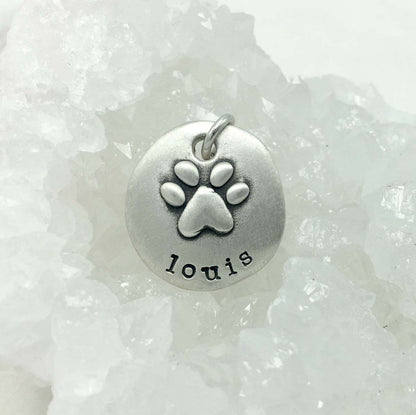 Furry Footprint Charm {Sterling Silver}