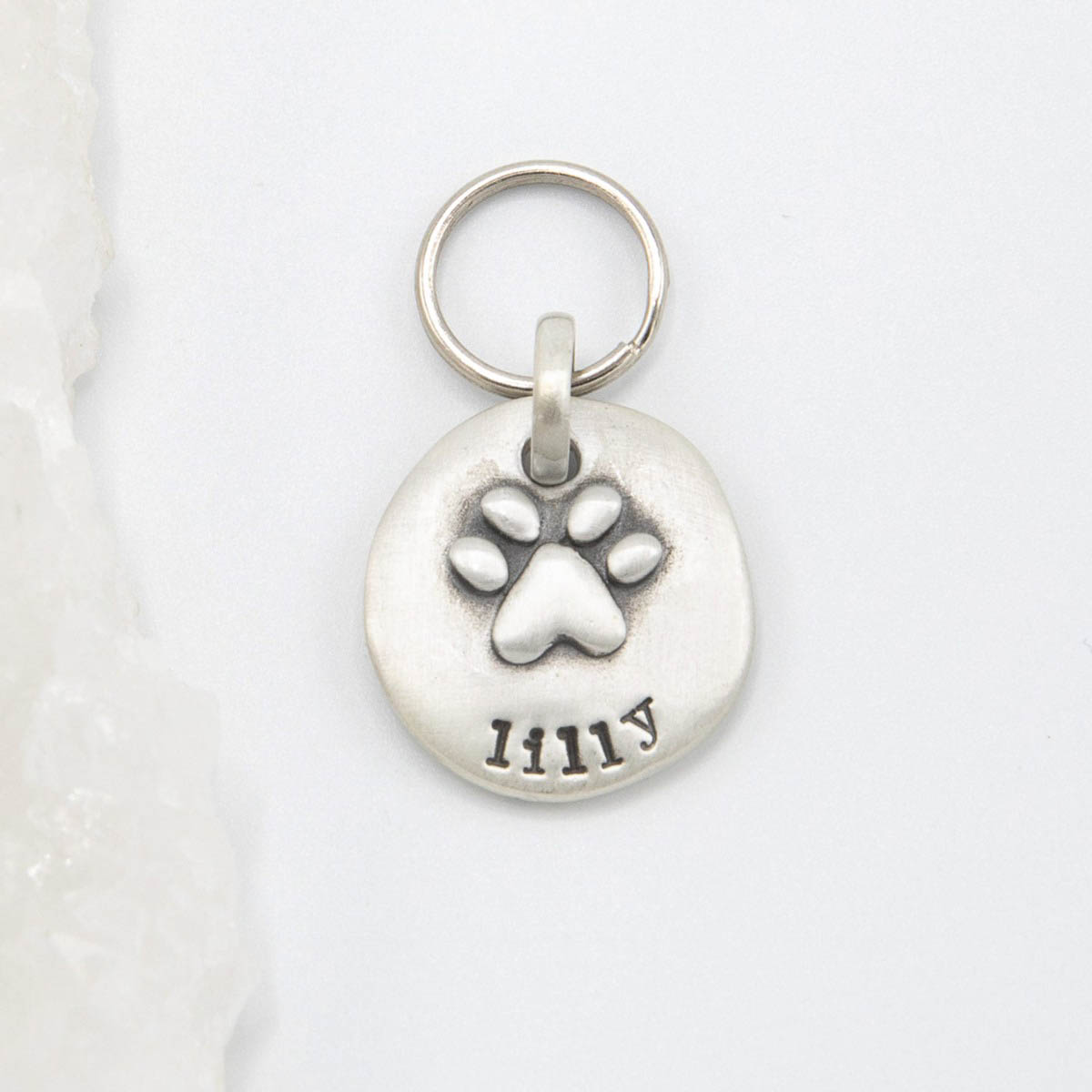 Furry Footprint Keychain {Sterling Silver}