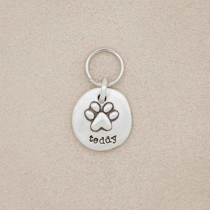 Furry Footprint Keychain {Sterling Silver}