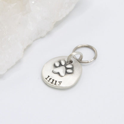 Furry Footprint Keychain {Sterling Silver}