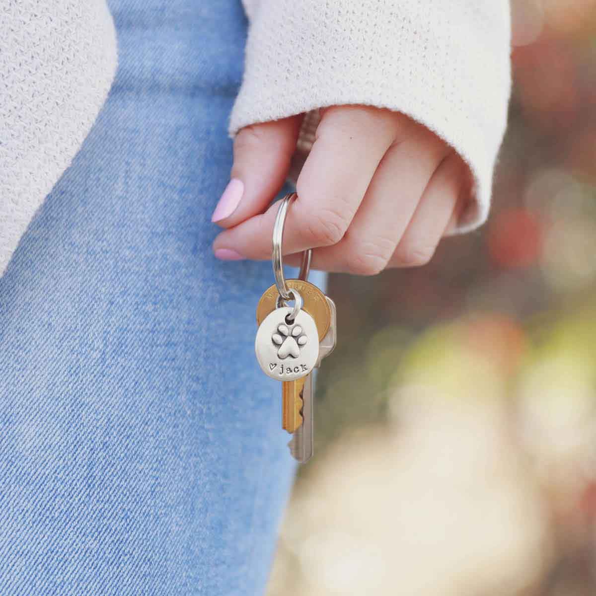 Furry Footprint keychain