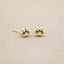 Furry Footprint Stud Earrings, handcrafted in 10k yellow gold