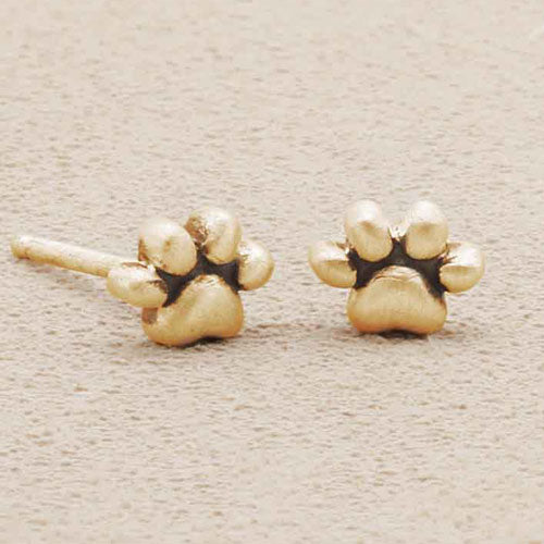 Furry Footprint Stud Earrings