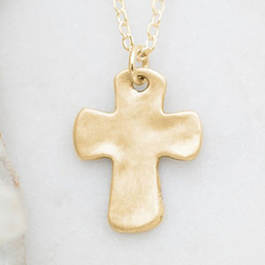 Grace For Today Cross Necklace {10K Gold}