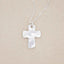 Grace for today cross necklace handcrafted in sterling silver with a cross charm strung on choice of chain