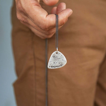 Gritty Music Pick Necklace [Sterling Silver]