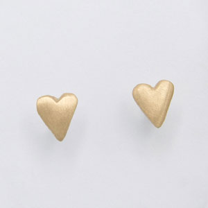 Tiny Heart Stud Earrings {10k gold}