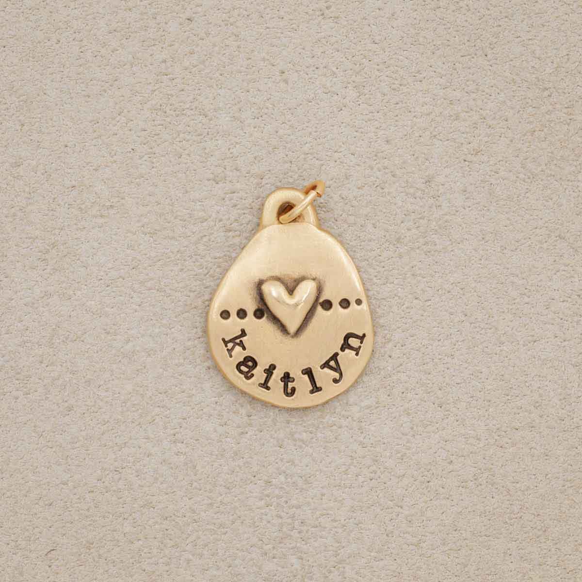 Heart with Dots Charm {Gold Vermeil}