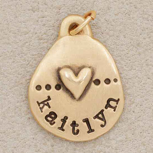 Heart with Dots Charm {Gold Vermeil}