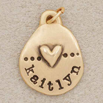 Heart with Dots Charm {Gold Vermeil}