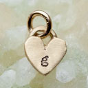 Cherished Heart Initial Charm {14K Gold}