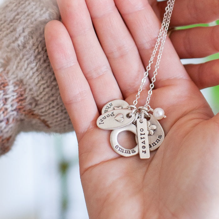 {sterling silver} jumble of charms necklace