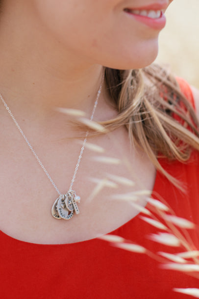 {sterling silver} jumble of charms necklace