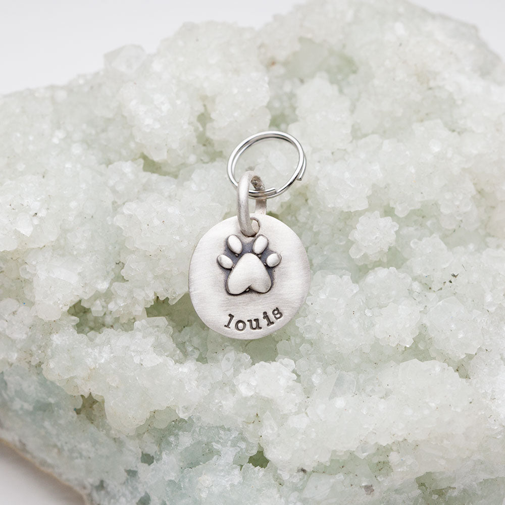 Furry Footprint Keychain {Sterling Silver}