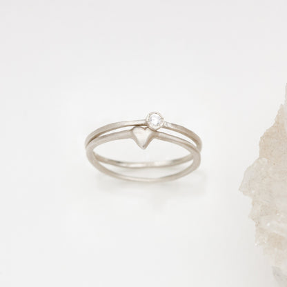 Love & Loss Ring Pair {Sterling Silver}