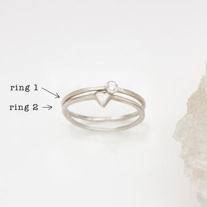 Love & Loss Ring Pair {Sterling Silver}