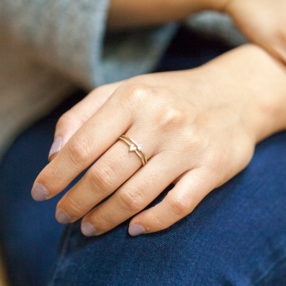 Love & Loss Ring Pair {10K Solid Gold}