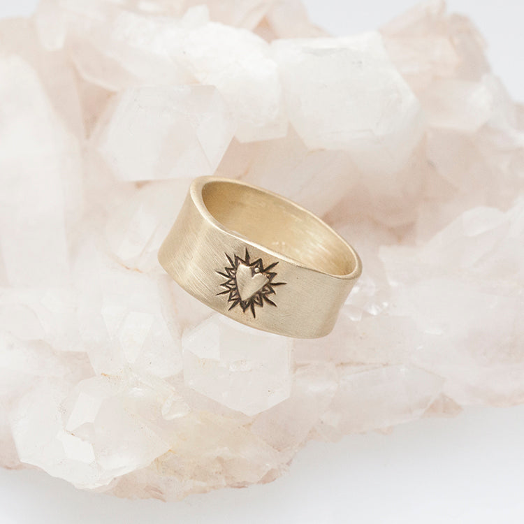 Bursting Heart Ring {10K Gold}