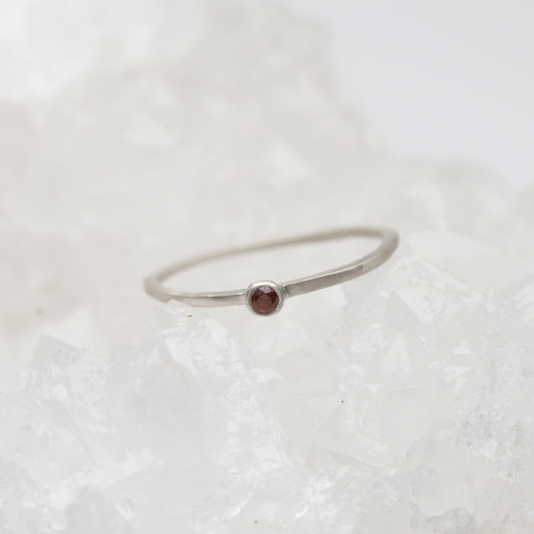 Dainty Finespun Birthstone Ring {Sterling Silver}