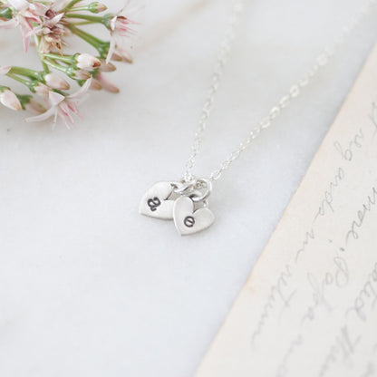 Cherished Hearts Initials Necklace {Sterling Silver}