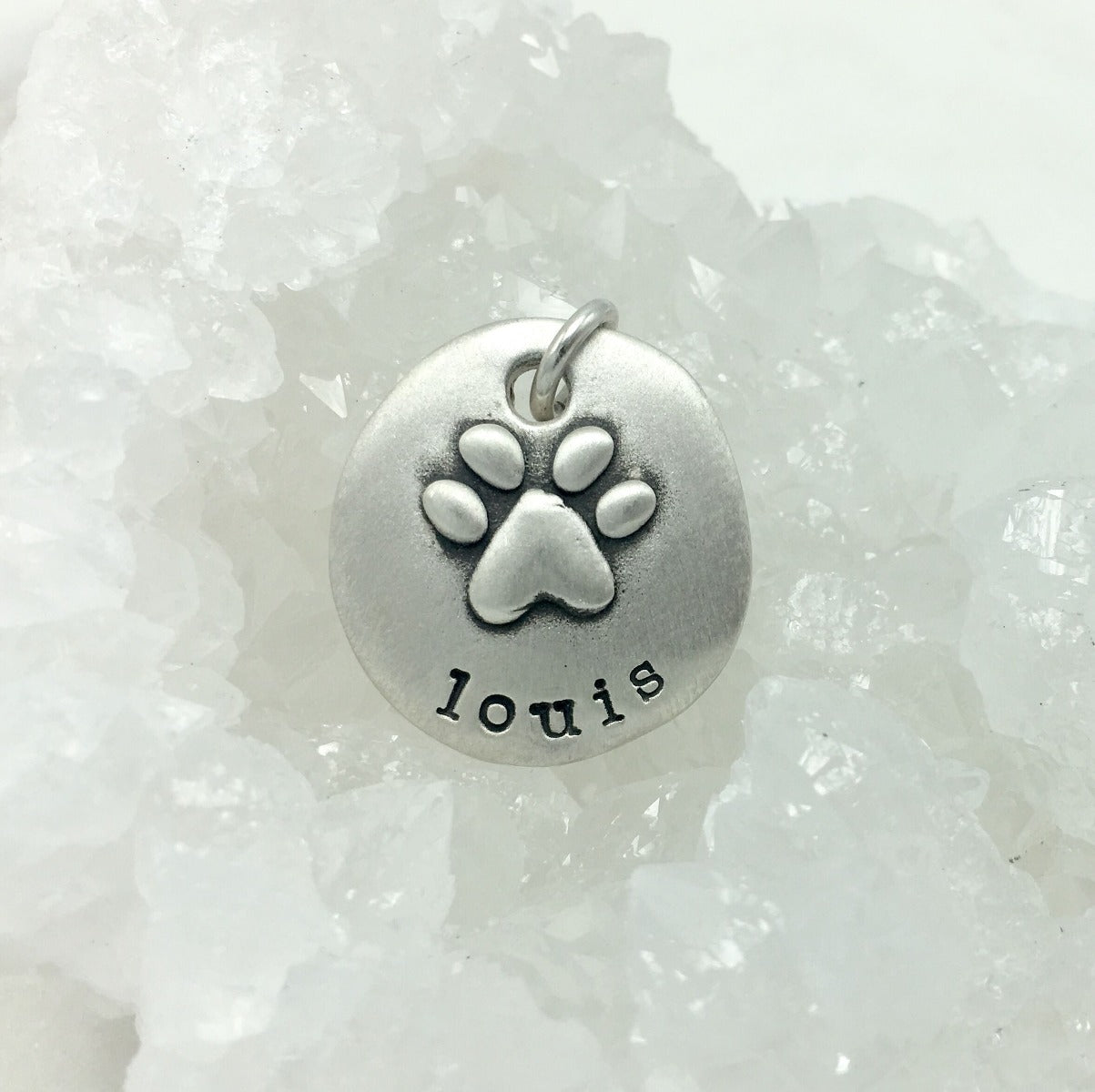 Furry Footprint Charm {Sterling Silver}