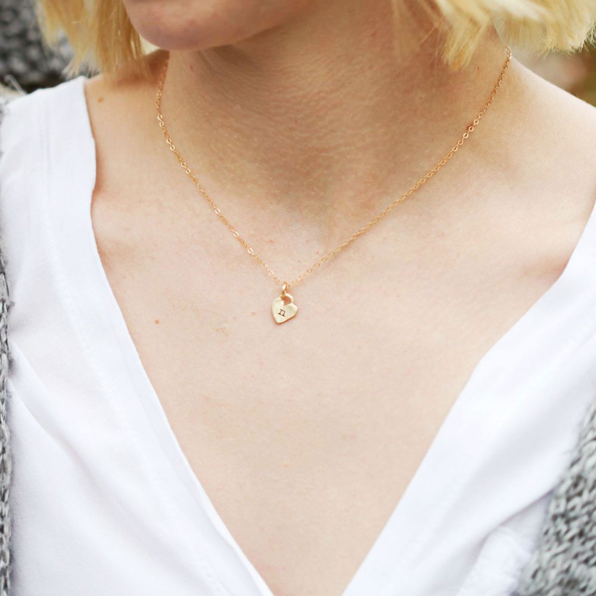 Cherished Hearts Initials Necklace {10k gold}