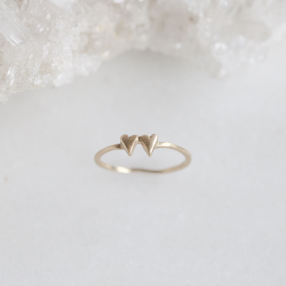 Sweet Love Ring - Two Hearts {Gold Vermeil}