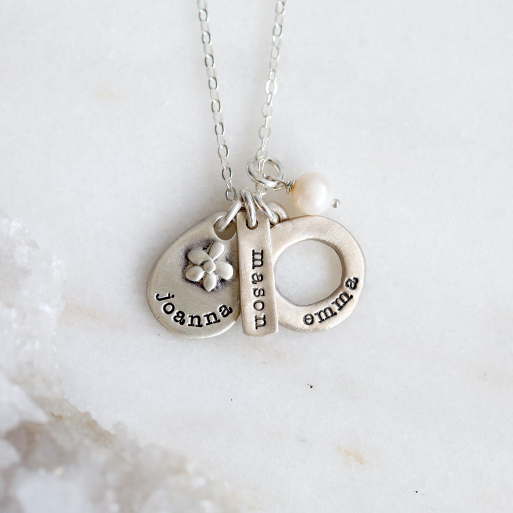 {sterling silver} jumble of charms necklace