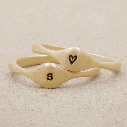 Initial Stacking Ring {10K Gold}