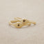 Initial stacking ring handcrafted and cast in 10k yellow gold then hand-stamped with an initial