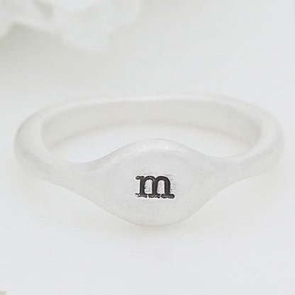 Initial Stacking Ring {Sterling Silver}