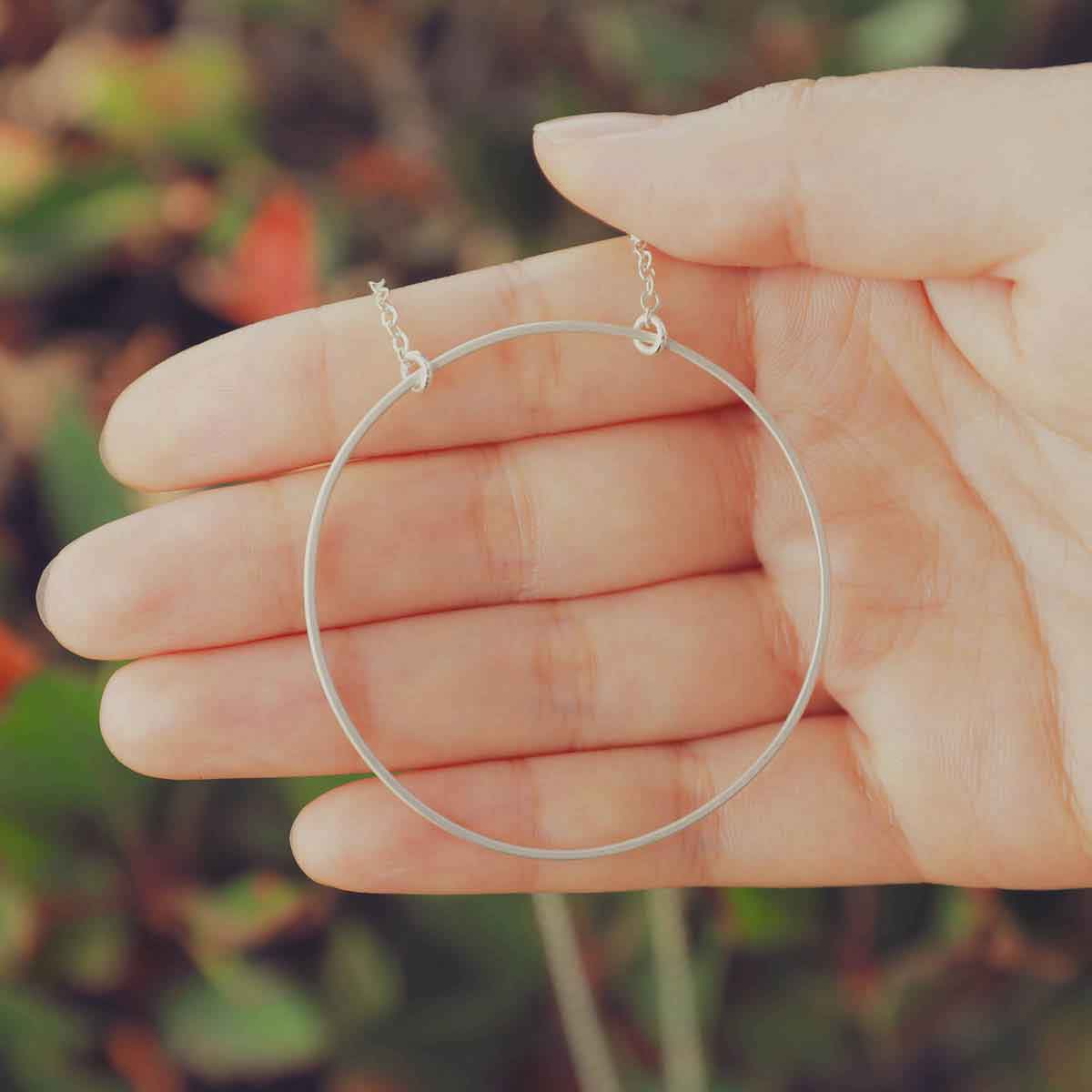 A sterling silver It All Matters Circle Necklace