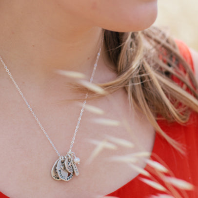 {sterling silver} jumble of charms necklace