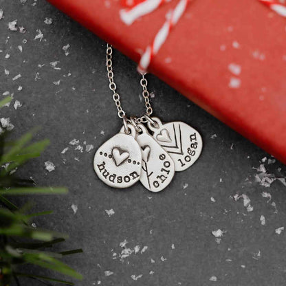 Personalized jumble of love necklace sterling silver