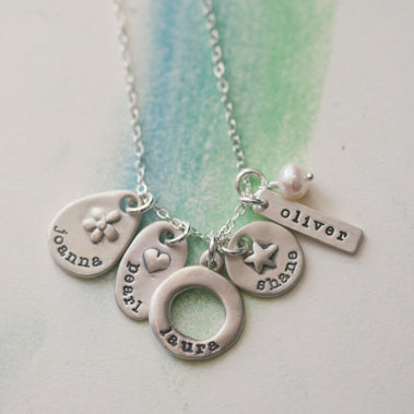 {sterling silver} jumble of charms necklace