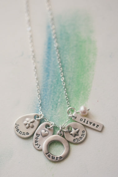 {sterling silver} jumble of charms necklace