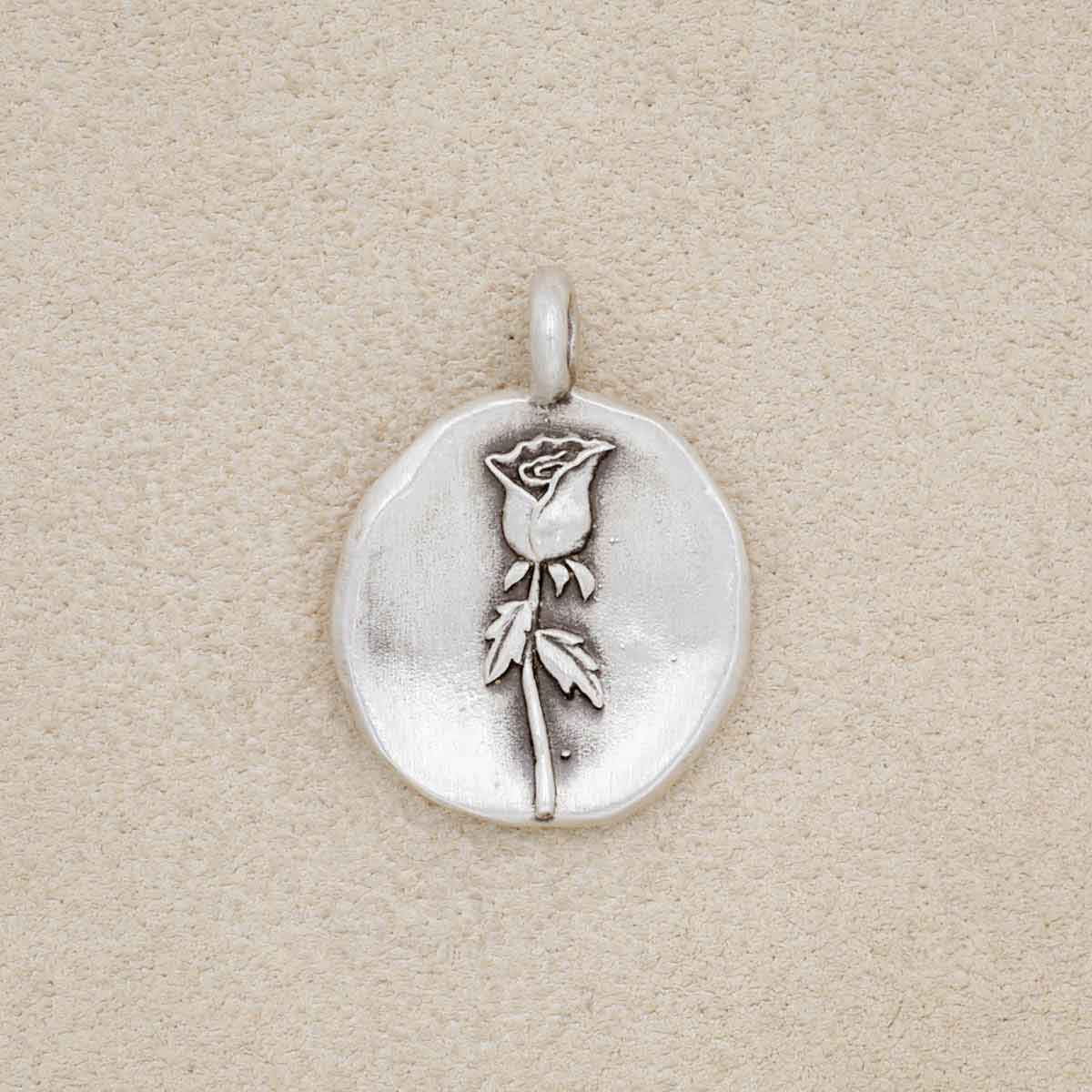 June Birth Flower Charm {Sterling Silver}