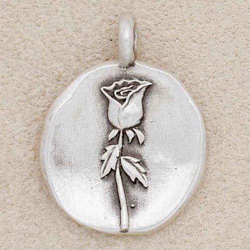 girl wearing a sterling silver June birth flower necklace