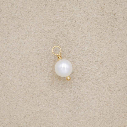 6mm freshwater pearl wrapped with gold wire