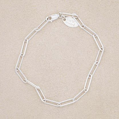 Large Oval Link Bracelet Chain {Sterling Silver}