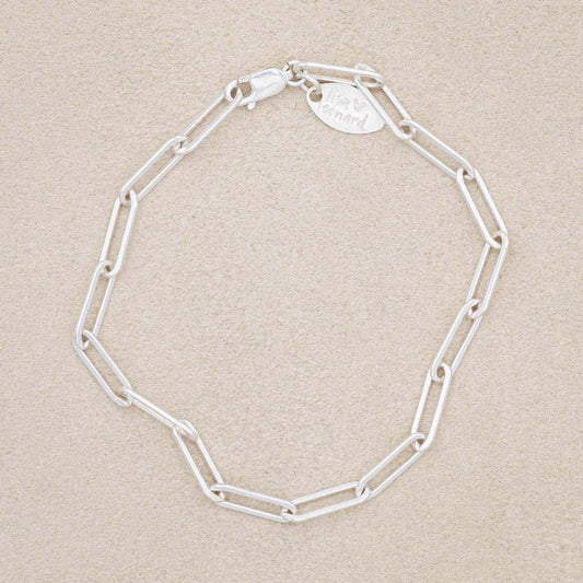 Large Oval Link Bracelet Chain {Sterling Silver}